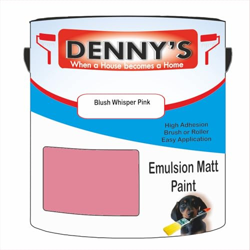 Premium Interior Wall & Ceiling Emulsion Paint – Blush Whisper Pink – Rich Matt Finish, Durable & Washable, Low Odour, Ideal for Living Rooms, Bedrooms & Hallways (500ML Tin)