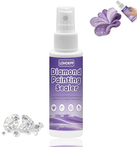 100ml Sellador Transparente Pintura de Diamante, Pegamento de Pintura de Diamante, Diamond Painting Accesorios, Protección para Fijar y Sellar Diamantes, Brillo Brillante, Duradero y Resistente