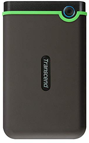 Transcend StoreJet 25M3 Hard Disk portatile, 2.5, USB3.1/3.0, 1 TB, Grigio/Verde