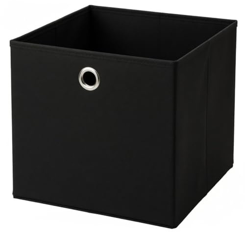 1 Stück Faltbox Schwarz 28 x 28 x 28 cm Aufbewahrungsbox faltbar