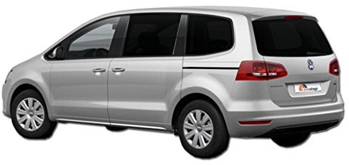 Sunstop Tönungsfolie, selbsthaftend tiefschwarz 6%, Genehmigungsfrei mit ABG/ABE, Komplett-Set mit Messer und Profil Silikon-Rakel ~ Van Seitenscheibe 75x300cm