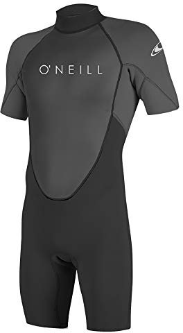 O'Neill Wetsuits Men's Reactor-2 2mm Back Zip Spring Wetsuit, Black/Graphite, XL
