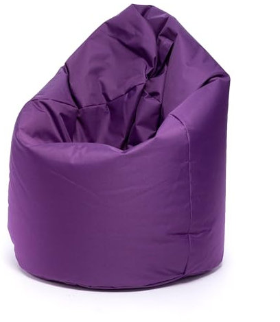 Ecopuf - Sako Pouf Sessel Outdoor - Sitzsack Kinderzimmer - Wasserfester Stoffsack - Entspannungssessel - Wohnungseinrichtung - Sessel Größe L - 70x110cm, Lila Nc5