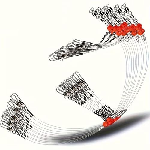YOTO Fishing Leaders,Saltwater Tackle Rig with Swivels Snap, High-Strength Fishing Wire Gear Equipment for Lures Bait Or Hooks,1Arm and 2Arm