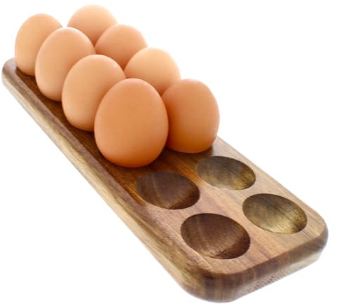 Gui's Chicken Coop Rustic Wooden Egg Tray, 12 Eggs Holder