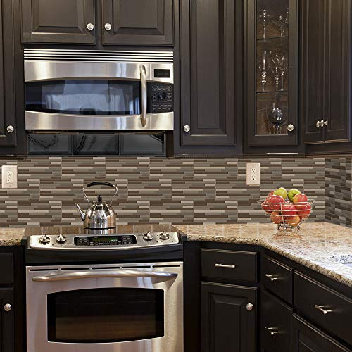 Wall Tile Transfers Sticker for Home Decor, Peel & Stick self-Adhesive splashback, Tile Decals for Living Room Kitchen Bathroom Decor, 9 Pieces