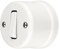 Aufputz Porzellan Retro, Schalter, Wechselschalter, All-in-One, Serie QR1 weiß