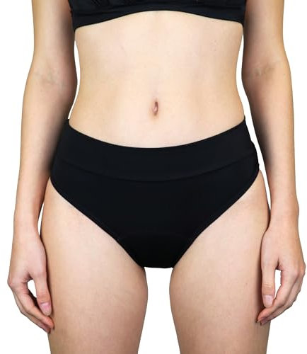 MYLILY® Bikinis menstruales Basic Slip Negro | Bikini Sexy Mujer | Traje de baño Menstrual Mujer | Traje de Bikini Mujer | Bikini Menstrual baño (L)