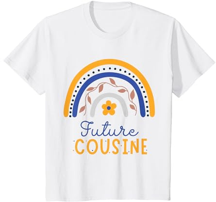 Annonce Grossesse Future Cousine T-Shirt, Enfant, Blanc, 6 Ans