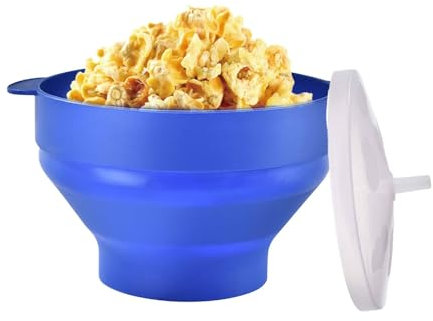 Palomitas de maíz para microondas, máquina de palomitas de maíz resistente al calor, cuenco de silicona para palomitas de maíz, cuenco de palomitas de maíz para microondas, palomitas de maíz con tapa