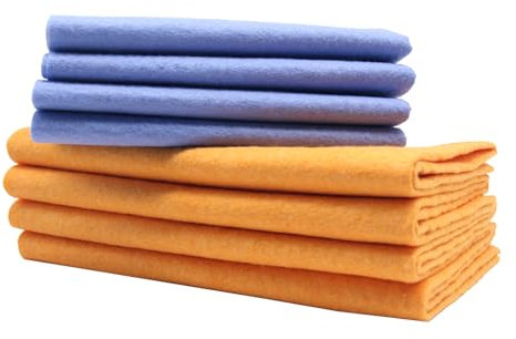 Horuili® Paños de Limpieza Ultra absorbentes - 8 Piezas de Tela No Tejida Multiusos y Reutilizables para Todo Tipo de Superficies