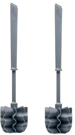 SAUBA LOOWY (2X) | Toilettenbürste ohne Borsten, Single Classicline grau (2er Pack) Toilettenbürste | Klobürste für WC & Bad | hygienisch & reinigungsstark