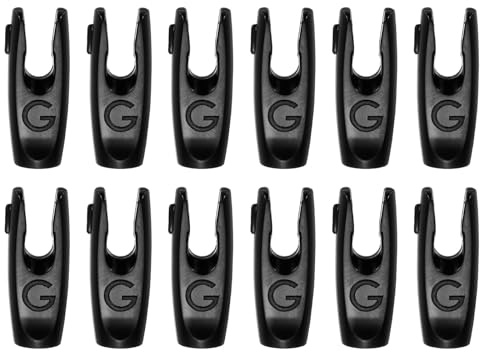 YELARXI Archery Arrows Nocks ID/0.13 3.2mm Clear Black 12Pcs