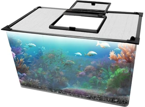 Wisyurt DIY Magnetic Aquarium Lid Fish Tank Hood Top Cover Anti-Jumping Net Cover Mesh to Protect Fish Jumping Out of Fish Tan