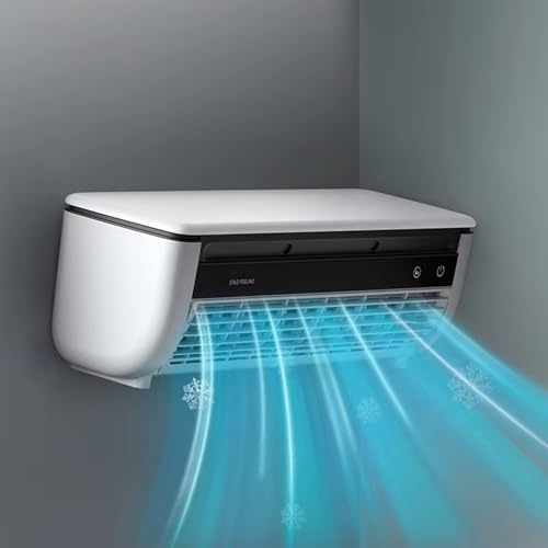 Aire ondicionado De Pared Sin Perforaciones - Ventilador Enfriador De Aire Portátil De 13 Pulgadas, 6000 MAh, Carga USB, Velocidades, Inalámbrico, Enfriamiento Rápido, Ideal Para Camping, Coche