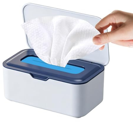 Dispenser per salviette umidificate | Contenitore ricaricabile con coperchio, scatola per salviette umidificate, per bagno, cucina, WC, soggiorno, piano di lavoro, viaggio