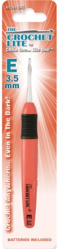 Cornerstone Products Lite Crochet Hooks, Size E, 3.5mm, Red Orange