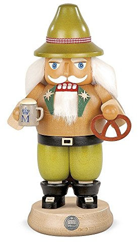 Nötknäpparen Bayer på Oktoberfesten, 23 cm hög, original Erzgebirge av Müller Seiffen
