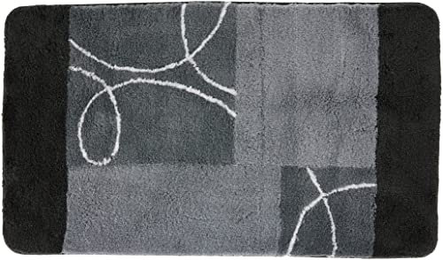 Kleine Wolke Badteppich Curly grau 70 x 120 cm