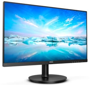 Philips Monitors 221V8A/00 FHD PC-Bildschirm (Auflösung 1920x1080, 75Hz, VA, 4ms, MegaInfinity DCR, AdaptiveSync, Flickerfree, Lowblue, Lautsprecher, VESA, HDMI) Schwarz 22 Zoll FHD