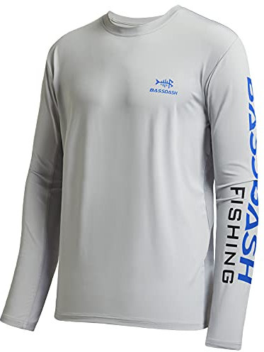 Bassdash Angeln T-Shirt Fishing Langarm Wasser UPF 50+ Shirt Rashguard Angelbekleidung UV Sonnenschutz