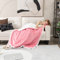 Multigot Electric Heated Blanket Throw, Fast Heating Fleece Overblanket with Digital Controller, Heated Warmer Blanket Machine Washable for Sofa Bed (Pink)