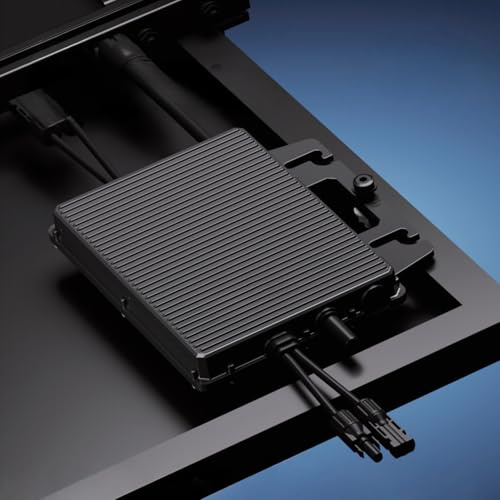 Wechselrichter 800W, 2 Module, 800W/600W einstellbar, Balkonkraftwerk mit WiFi App, 800W Wechselrichter PV für 2 Solarzellen, Spitzenwirkungsgrad bis zu 96,7%, IP67