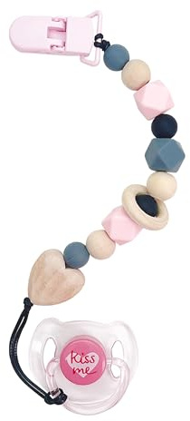 MYREBADY - Set di accessori per ciuccio magnetico e clip per ciuccio, per bambole rinate, colore: rosa