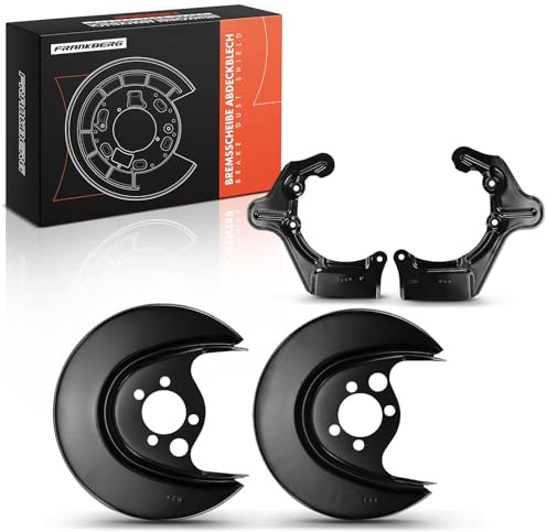 Frankberg 4x Placa de anclaje del disco de freno Delantero Trasera Compatible con Polo 6N1 1.0L-1.9L 1994-1999 Polo 6N2 1.0L-1.9L 1999-2001 Polo Van Combi/Hatckback 6N1 1.0L 1994-1999 6N0615311A