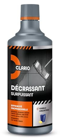 Décrassant Intensif Concentré 1L – Carrelage, Plastique et Pierres – Nettoyant Super Efficace pour le Sol et les Joints – Fabriqué en Europe