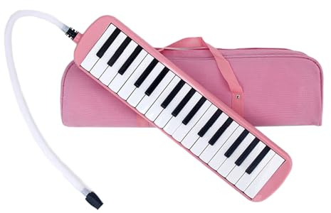 Instrument mélodique 32 touches pour enfants Air Piano Clavier Soprano Melodica avec long tube embouchures courtes et sac de transport