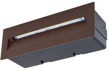Lucande Outdoor Wall Light Loya (Modern) in Brown Made of Aluminium (1 Light Source,) from Brick, wall lamp for Exterior/Interior Walls House Terrace und Balcony