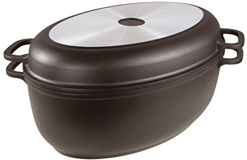 Haushalt International Hochwertiger Alu Guss Bräter, Alugussbräter, Aluguss Bräter antihaft