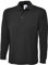Longsleeve Poloshirt - Black - Large