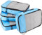 Amazon Basics Organizador Para Maletas, Organizadores de Viaje, con Cremallera, Juego de 4 Bolsas, Mediano, Azul Cielo