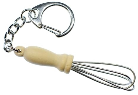 Miniblings Visp nyckelring nyckelring visp mixer bakning konditori trä
