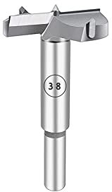 Forstner Drill Bit, 38mm Tungsten Steel Wood Boring Bit, Round Shank Wood Tools, Wood Boring Bit, Forstner Drilling Bit Cutter Bit,Woodworking Hole Saw