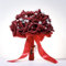 Uposao Blumenstrauß Romantische Hochzeit Künstliche Hochzeitsstrauß Koreanischen künstlicher Rosenstrauß Bouquet Deko Brautjungfer Blumenstrauß Brautstrauß mit Perlen Brautstrauss für Hochzeit,Rot