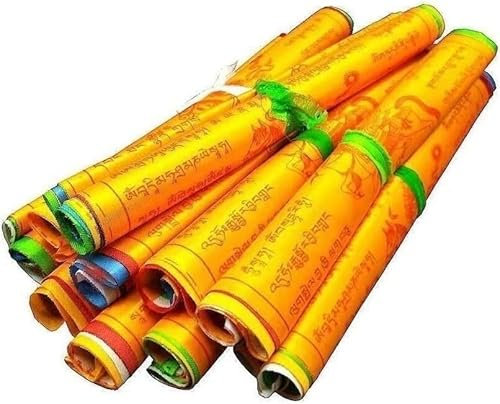 Prayer Flags Outdoor,Tibetan Decorations, Prayer Flag,Buddhist Prayer, Five-Color Wind Horse Flag Silk Flying Horse Flag Scripture(A Total of 30 Flags,9 Meters in Length) (Color : 1pcs) (Color : 5pcs