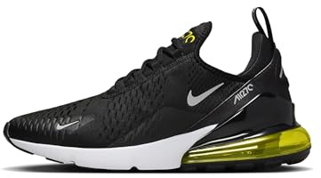 NIKE Air Max 270 Herren-Sneaker FN8006 (Schwarz/Opti Yellow/Weiß/Helles Rauchgrau 001) UK8 (EU42,5)