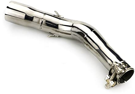 HRQCTIM Motorrad Auspuff Schalldämpfer Für Vespa GTS 250 300 2013-2020 Motorrad Edelstahl Auspuffrohr Mitte Schalldämpfer Escape Slip-on Link Rohr Zubehör Motorrad Auspuff