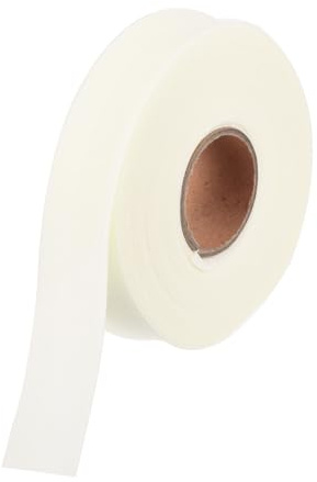 QUARKZMAN 25 mm bomullshuvud bomullsband för sömnad, fållning, quiltning, infattning av hantverk (beige vit 25 m)