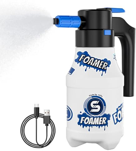 Spruzzatore Elettrico Per Schiuma Per Auto, 1.5L Spruzzatore Elettrico, Spruzzatore Elettrico Pressione Nebulizzatore Automatico, Pompa Spruzzino Giardino Ricaricabile USB Per Piante, Casa, Ufficio