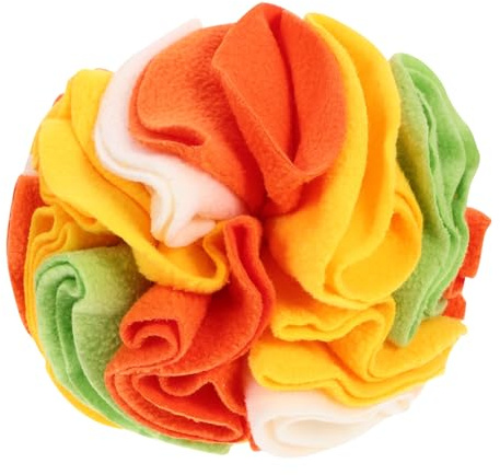 TOBBOMEY Pelota Olfativa Interactiva para Perros Alimentación Lenta, Juguete Educativo de Silicona Ecológica, 15 Cm, Colores, Estimulación Mental para Mascotas Adultas y Cachorros