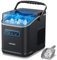 HiCOZY Ice Maker, Countertop Ice Machine with Handle, Ice in 6Mins, 12KG in 24Hrs, Portable Ice Maker Machine with Self-Cleaning for Home/Kitchen/Party/Bar (Black)