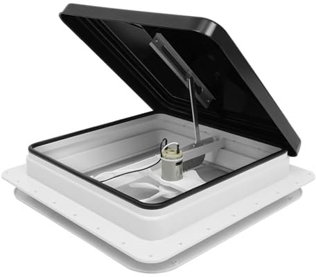 WSIKGHU Dachhaube Dachfenster 42 x 42cm Belüftung für Wohnmobil Dachventilator Dachlüfter für Wohnwagen/LKW/Van mit 14 x 14 Zoll Öffnung - 20 % Lichtdurchlässigkeit