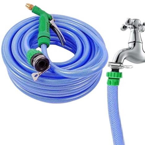 Manguera de Jardín Extensible 30 Metros con Boquilla de 10 Funciones - Manguera Flexible Antitorsión para Riego de Césped, Lavado de Coches, Riego de Plantas y Limpieza de Exteriores