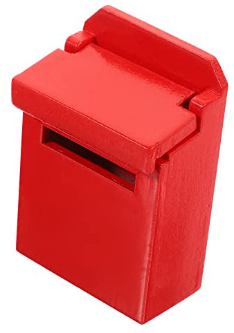 GALPADA Miniature Mailbox Model Tiny Wooden Mailbox Ornament for Dollhouse Decor Educational Boy Girl Play Toy and Realistic Design Stimulates Imagination and Creativity