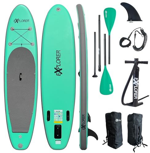 EXPLORER SUP Board Stand Up Paddle Surfboard aufblasbar Stand Up Paddling ISUP ALF2 320 cm