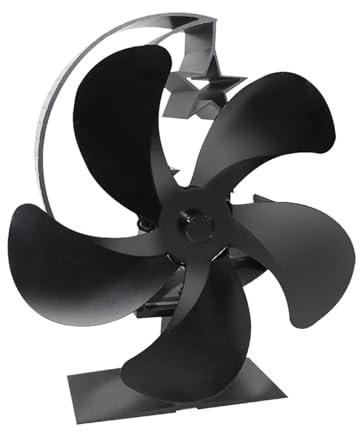 WAFOHSR 10/5/4 Blades Dual Motor Stove Fan Heat Powered Fireplace Non Electric Quiet Operation For Wood Burning Easy To Use(5 Blades)